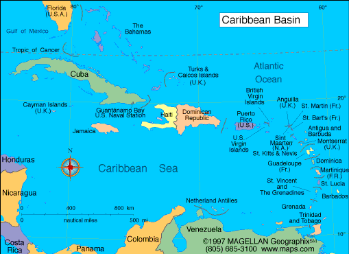 Download this Map Caribbean Profile History Government Economy Population picture