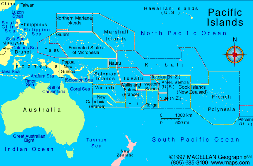 Australian Islands Map