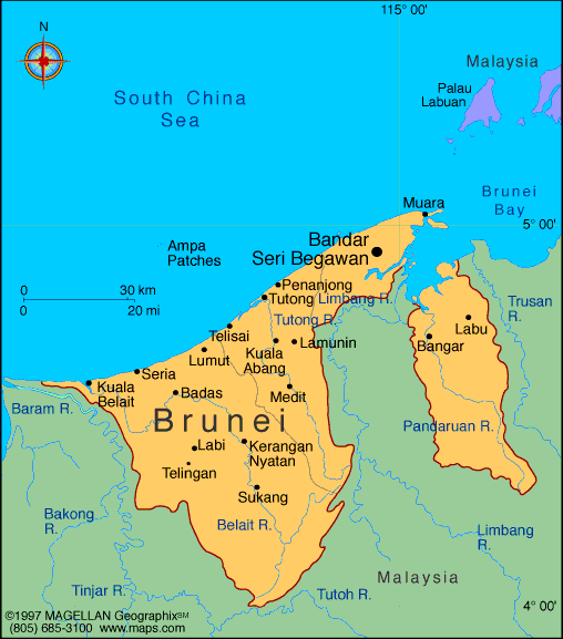 Brunei Darussalam Atlas: Maps and Online Resources | Infoplease.com