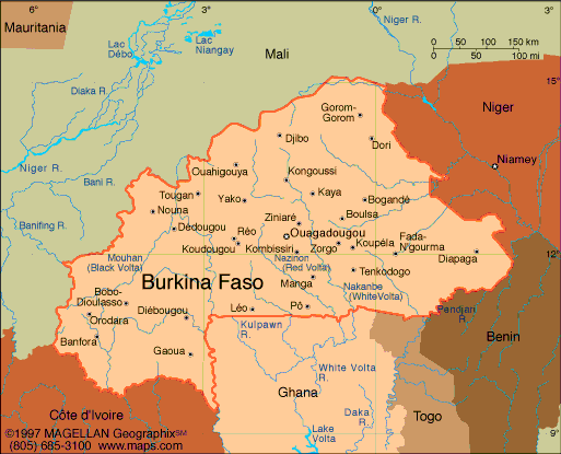 خرائط واعلام بوركينا فاسو 2012 -Maps and flags Burkina Faso 2012