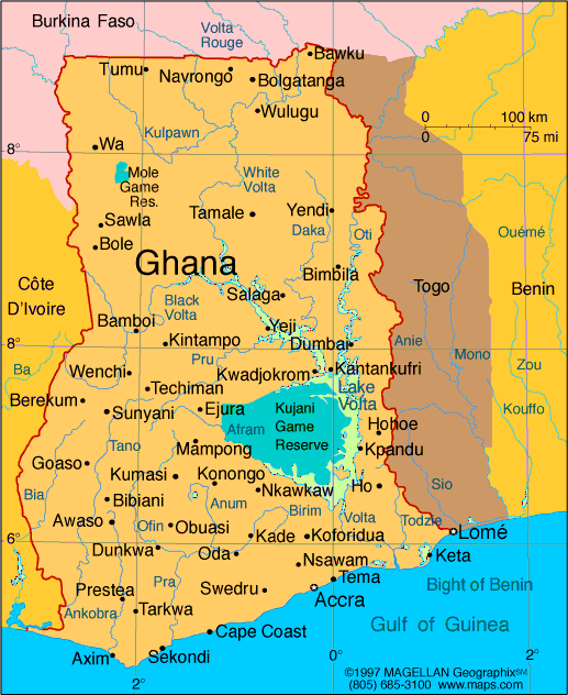 maps ghana