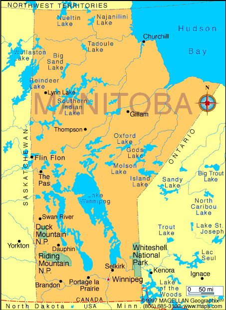map of manitoba. Map of Manitoba