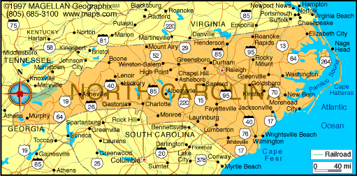 Map Of North Carolina. Map of North Carolina