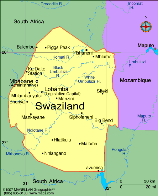 Swaziland Atlas: Maps and Online Resources